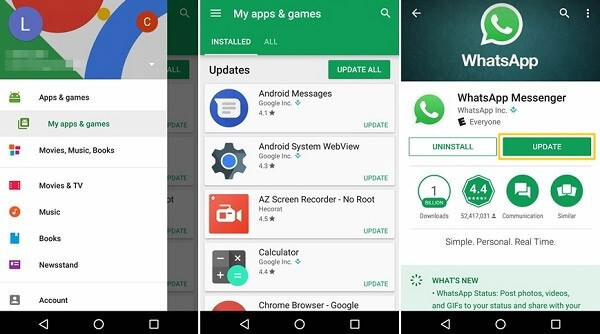 メッセージアプリを更新して、すべてのメッセージが消えました