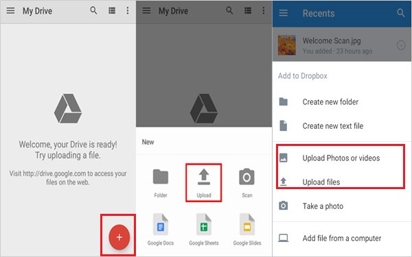GoogleドライブでiPhoneからAndroidにファイルを送信する方法