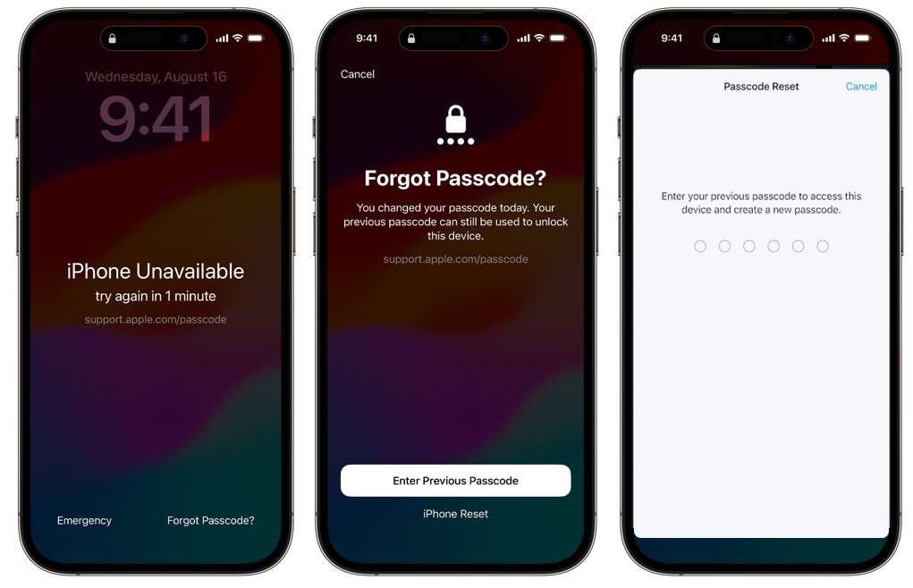 古いパスコードを使用してiPhoneのロックを解除します