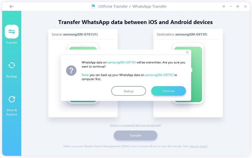 AndroidでWhatsAppデータを上書きします