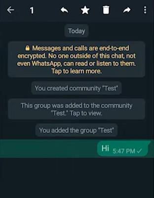 WhatsApp選択チャット