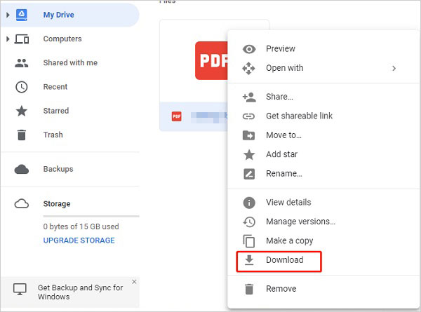 Googleドライブを介してRedmi内部メモリから失われたファイルを回復する