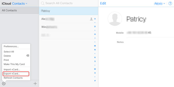 iPhoneからiCloudに連絡先をエクスポートする方法